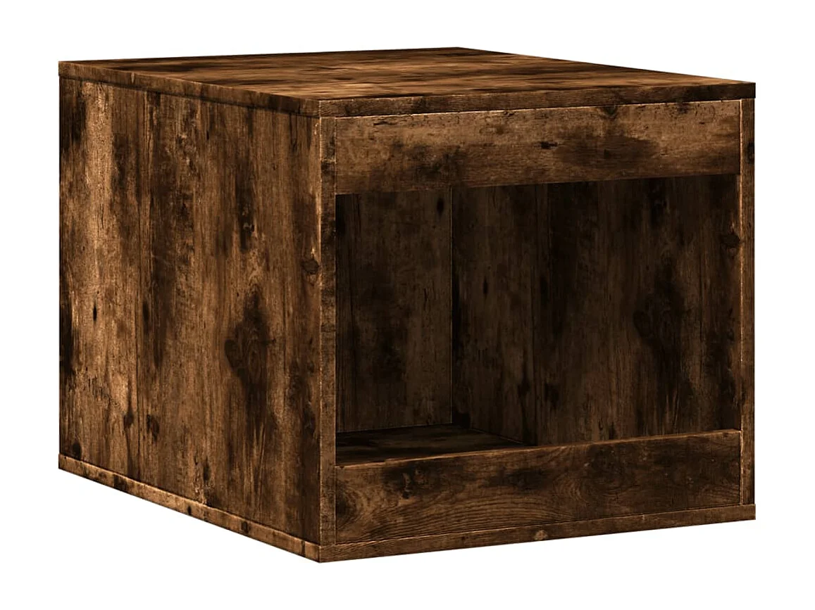 Mobiletto per lettiera per gatti in rovere affumicato, legno ingegnerizzato