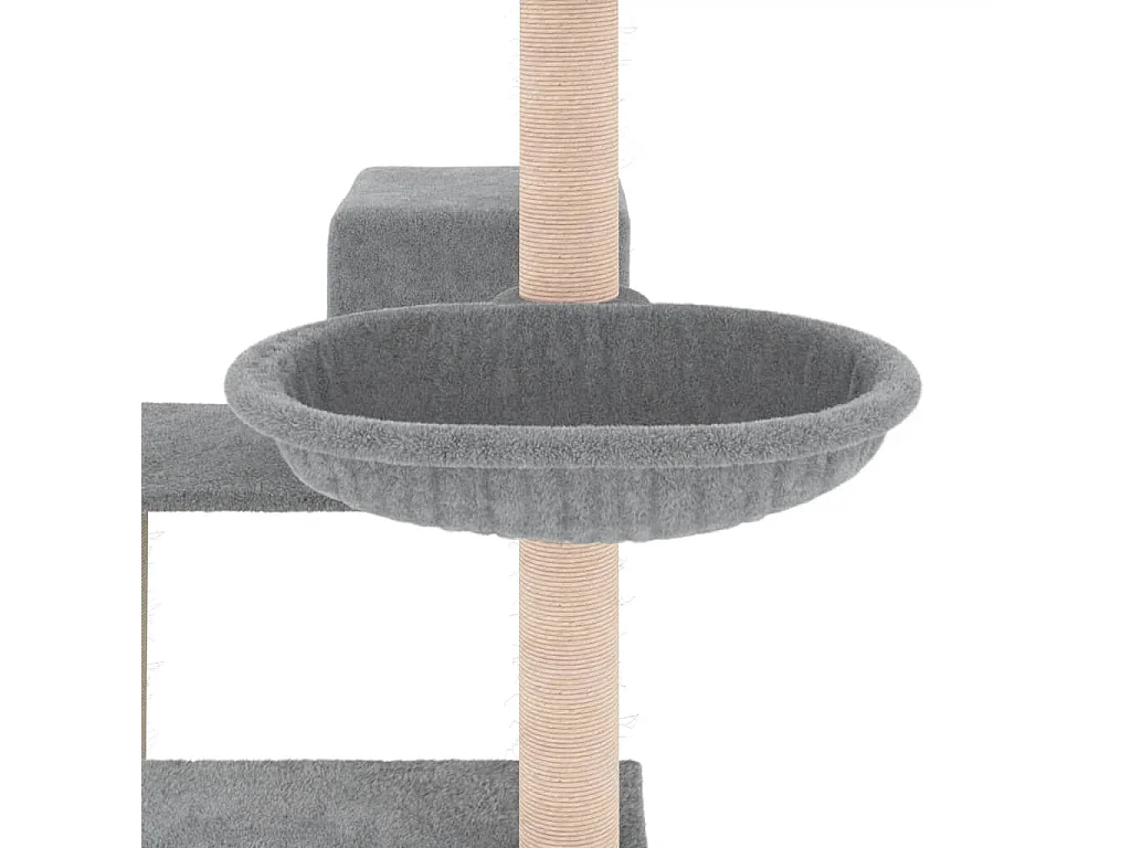 Tiragraffi con pali in sisal, grigio chiaro, 82,5 cm