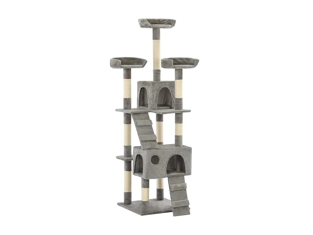 Arbre à chat avec griffoirs en sisal 170 cm Gris