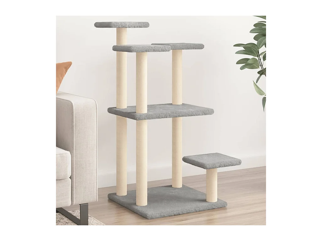 Arbres à chat avec plates-formes gris clair 98,5 cm