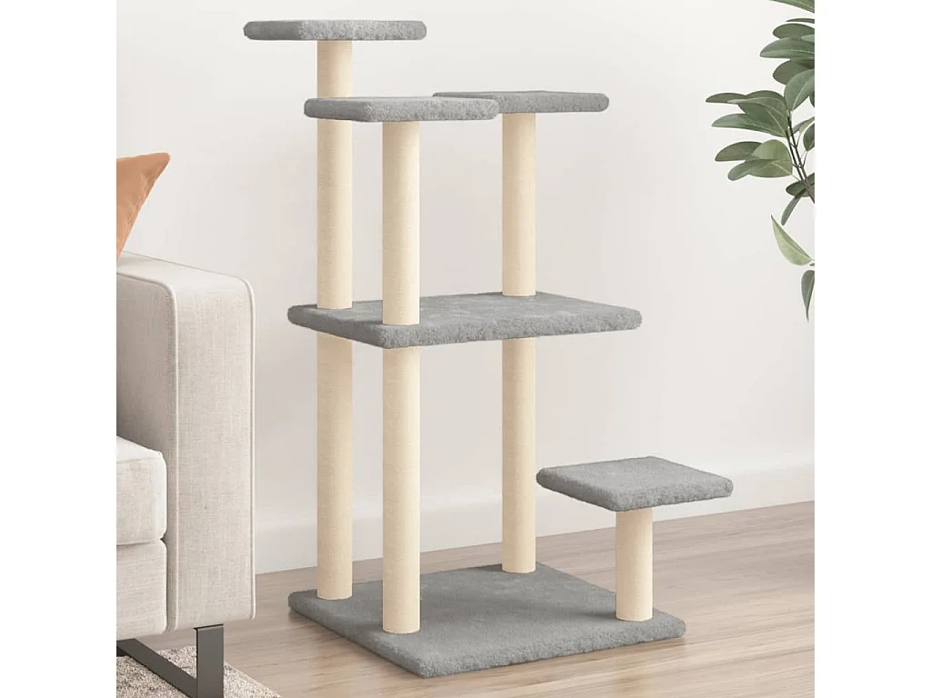 Arbres à chat avec plates-formes gris clair 98,5 cm
