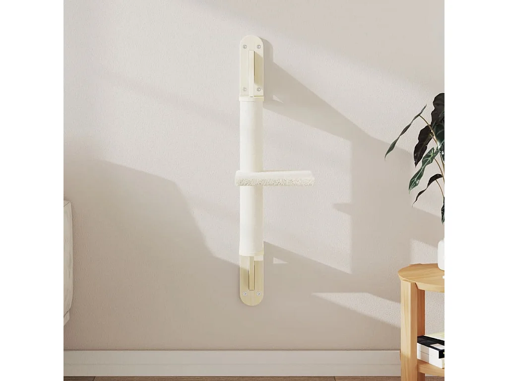 Tiragraffi da parete con albero per gatti crema 85,5 cm