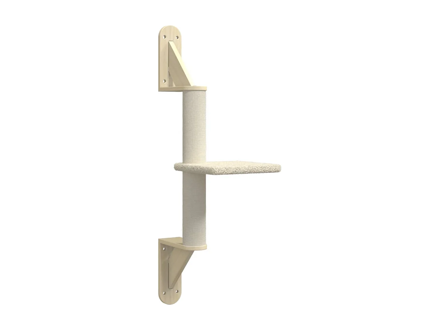 Tiragraffi da parete con albero per gatti crema 85,5 cm