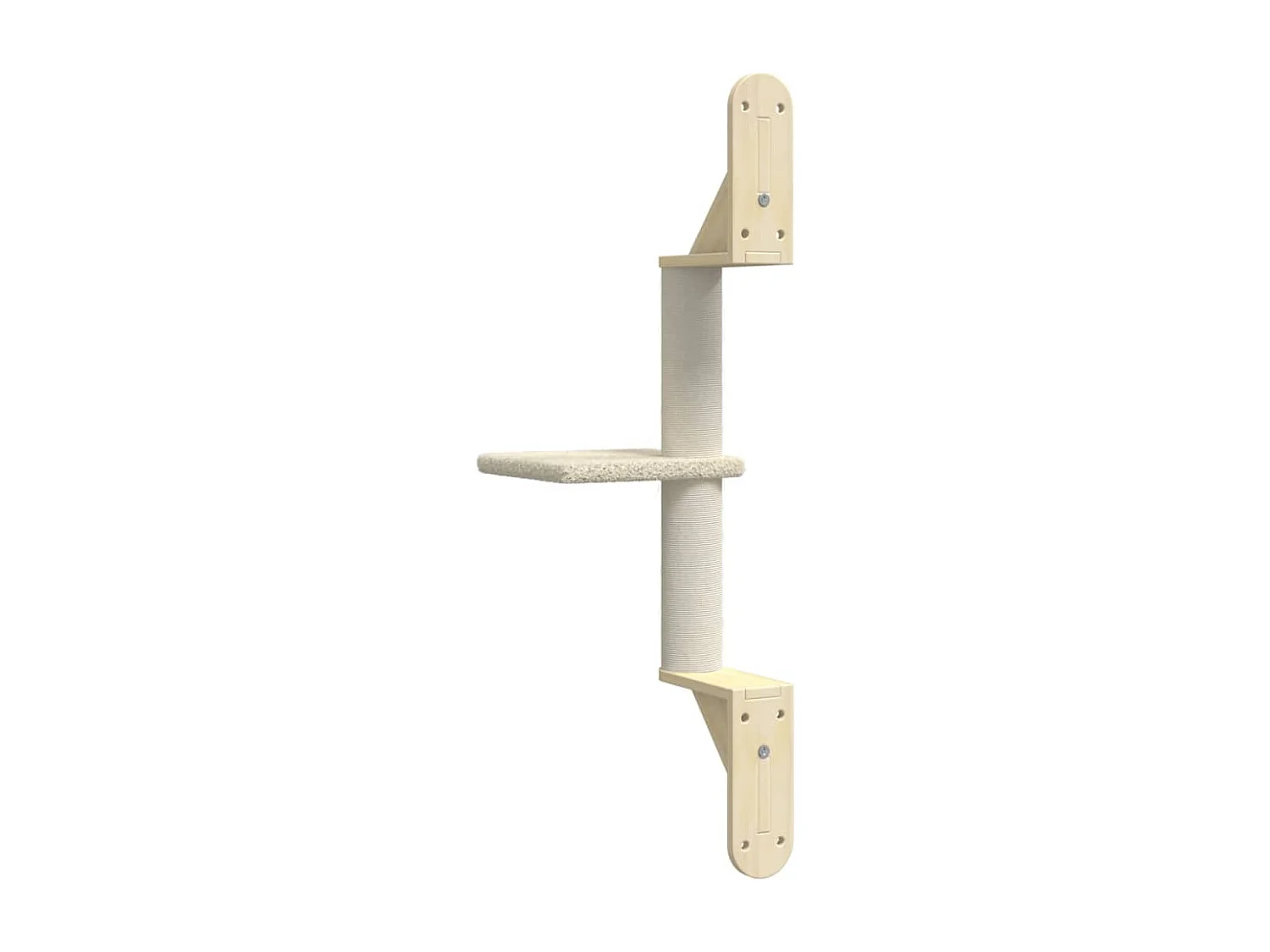 Tiragraffi da parete con albero per gatti crema 85,5 cm