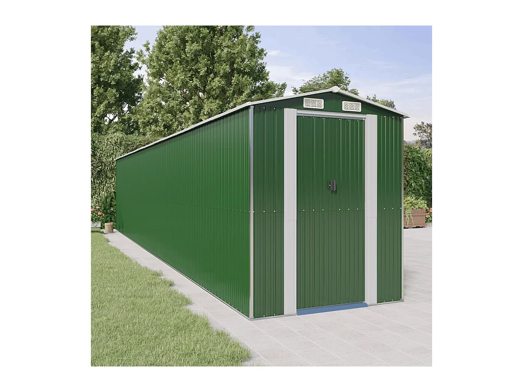 Abri de jardin Vert 192x1021x223 cm Acier galvanisé