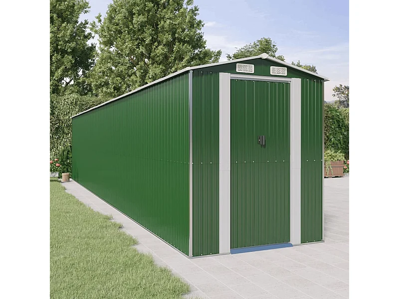 Casetta da giardino verde 192x1021x223 cm Acciaio zincato