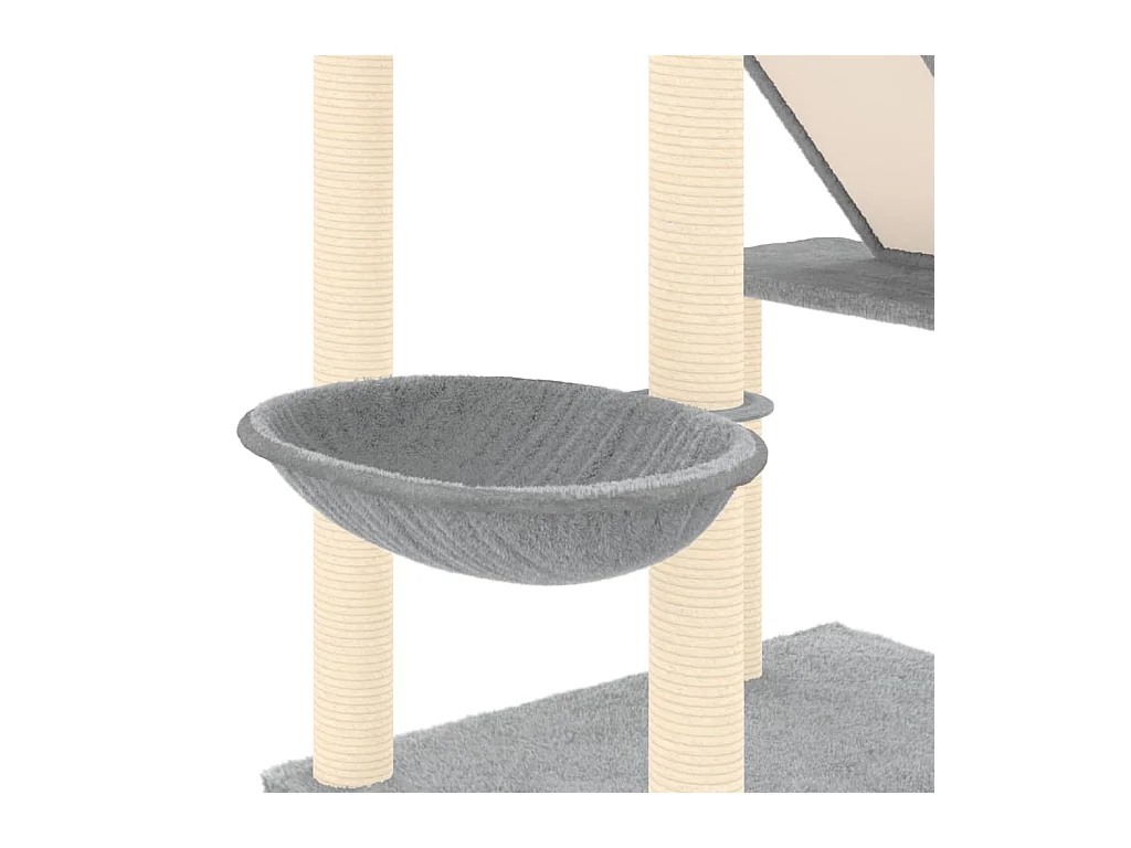 Arbre à chat du sol au plafond Gris clair 277-303 cm