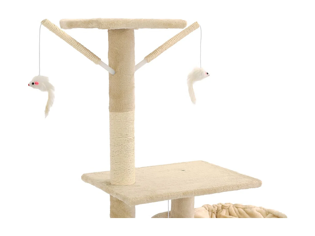 Tiragraffi con pali in sisal 230-250 cm Beige