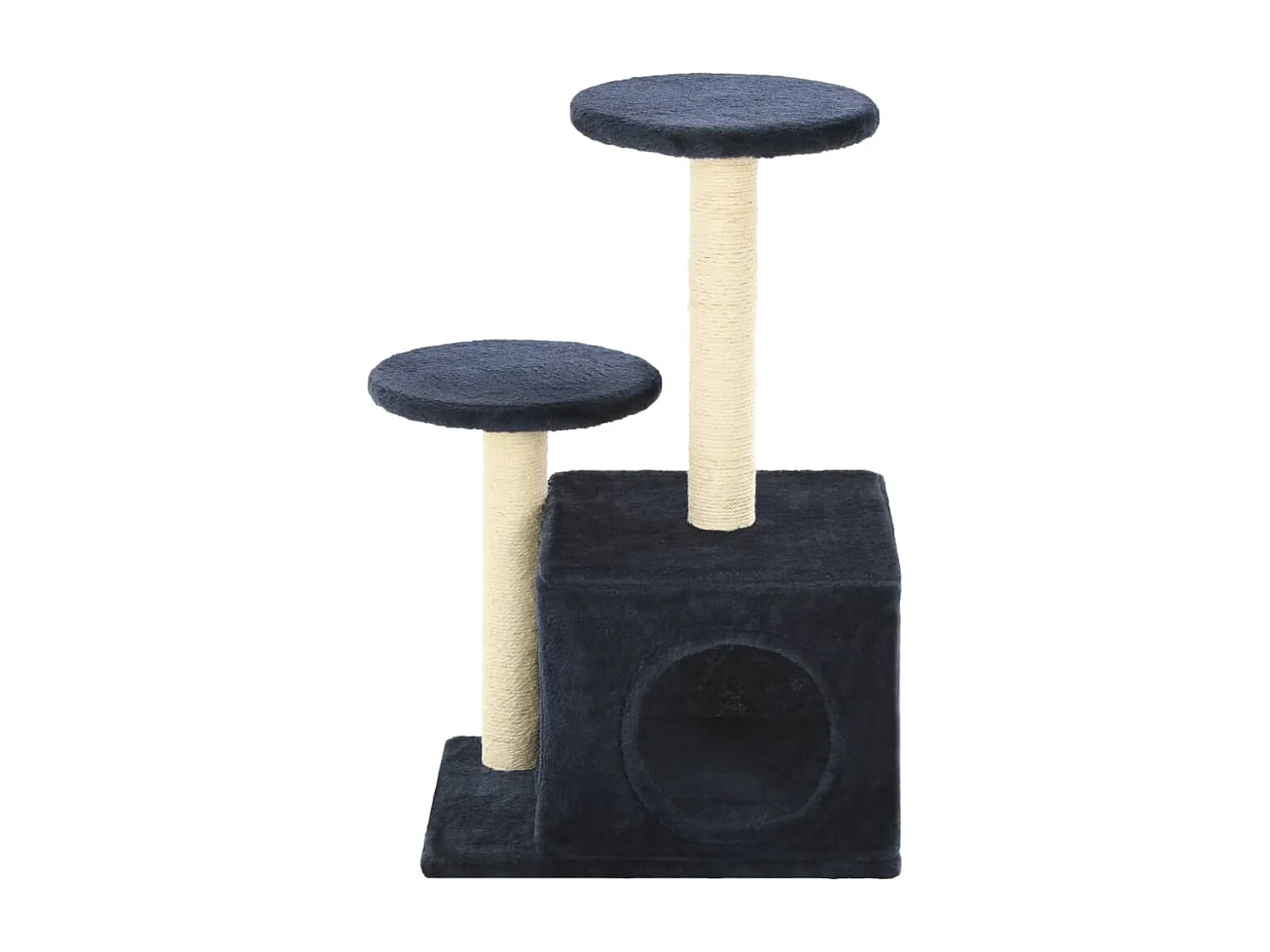 Arbre à chat avec griffoirs en sisal 60cm Bleu foncé