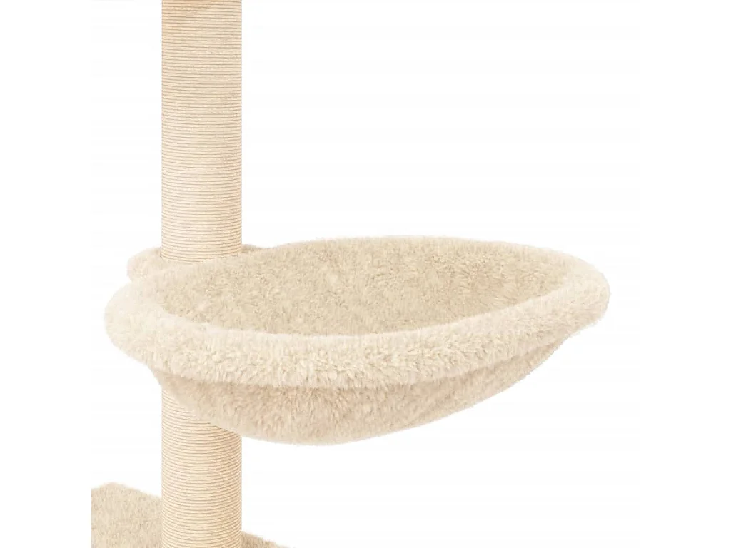 Tiragraffi con tiragraffi in sisal crema 117 cm