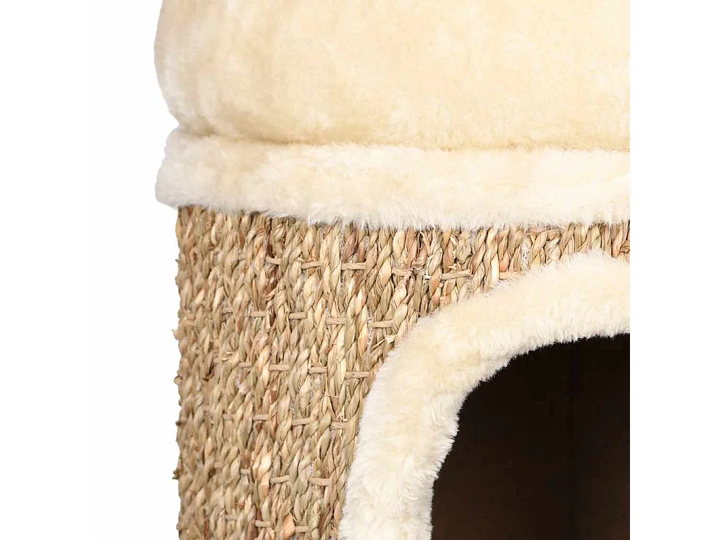 Maison pour chat avec coussin de luxe 33 cm Herbiers marins