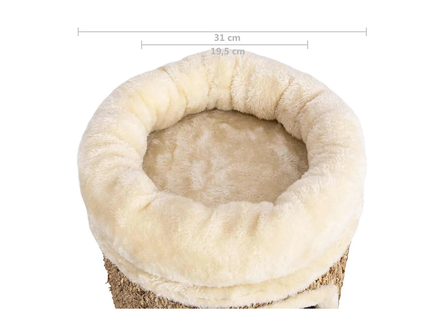 Maison pour chat avec coussin de luxe 33 cm Herbiers marins