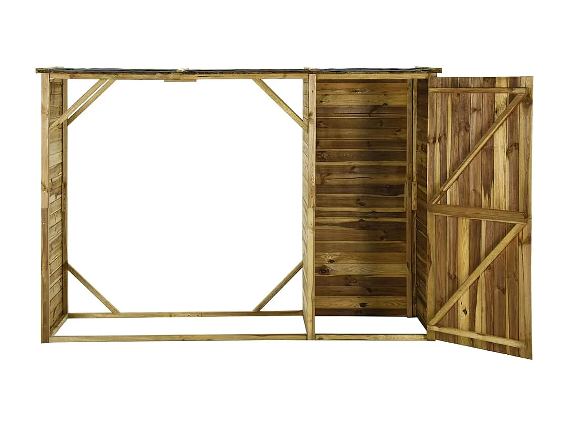 Abri d'outils de jardin Pin 253 x 80 x 170 cm