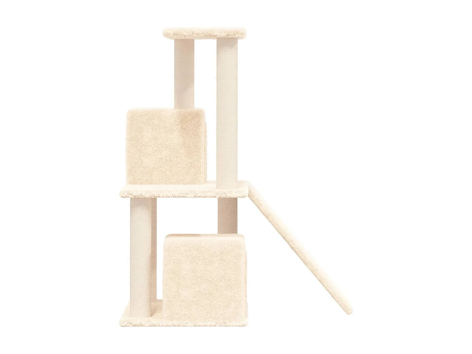 Tiragraffi con pali in sisal Crema 82 cm