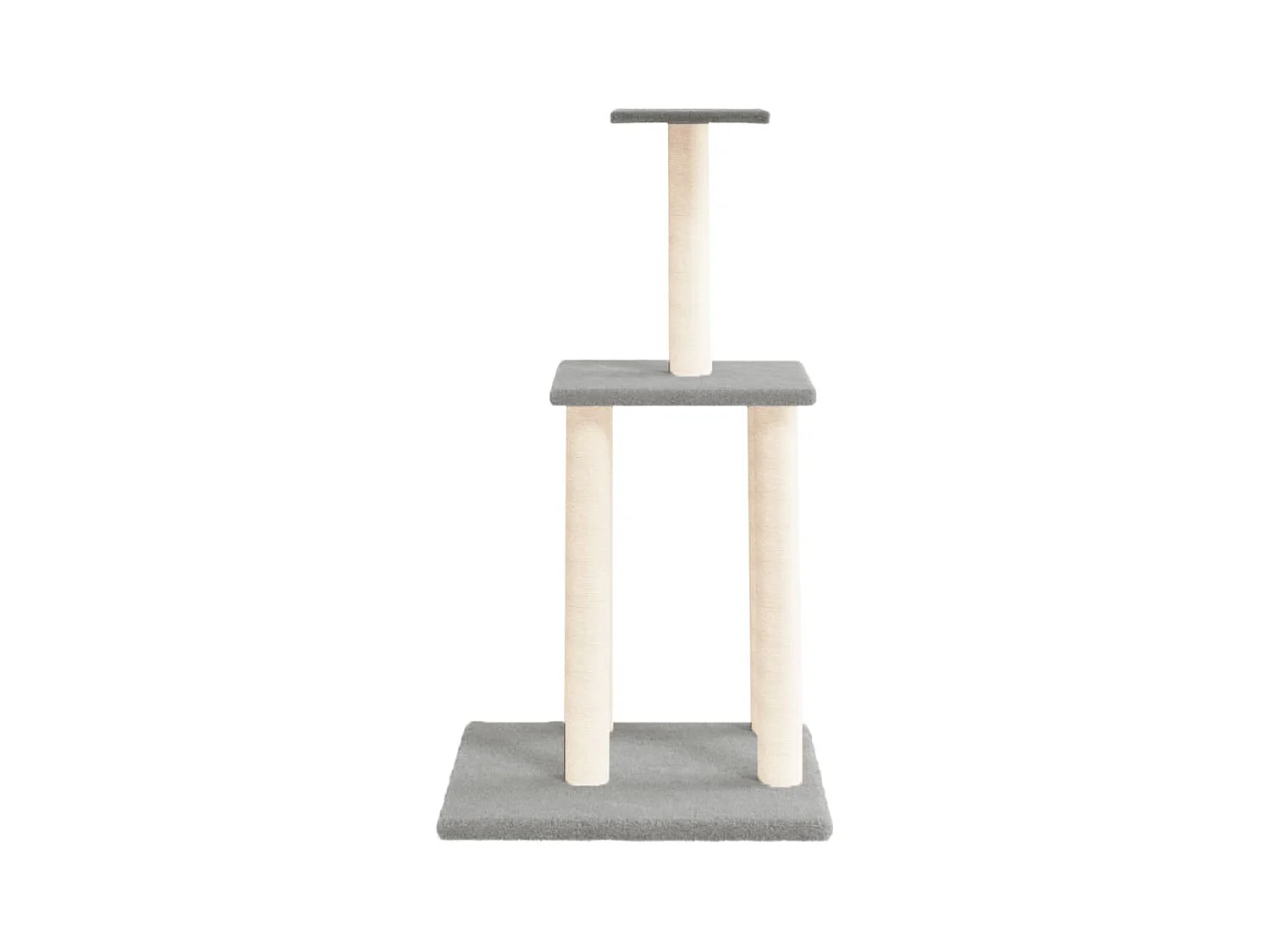Katzenbaum mit Sisal-Kratzstämmen, hellgrau, 85,5 cm