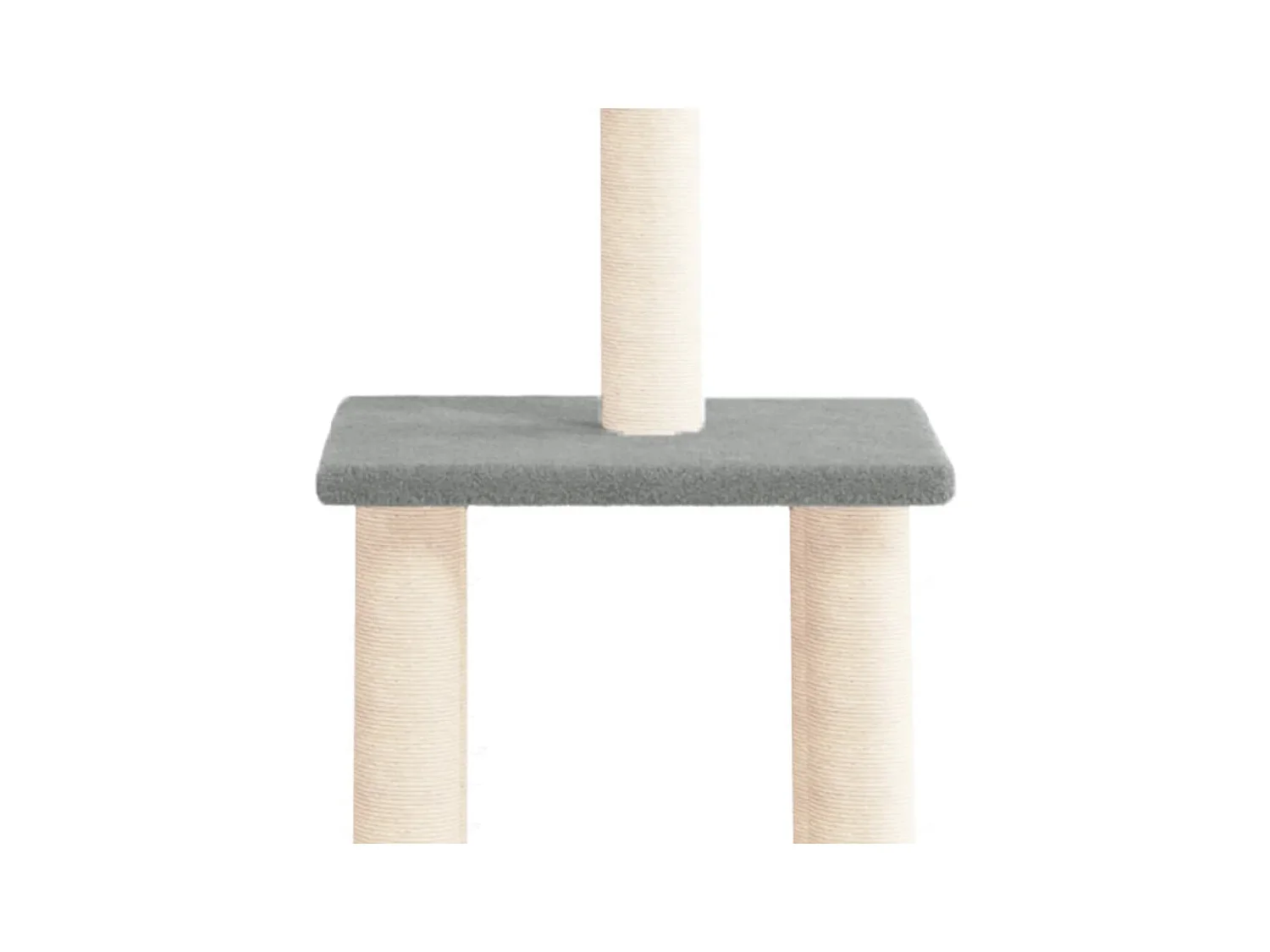 Katzenbaum mit Sisal-Kratzstämmen, hellgrau, 85,5 cm