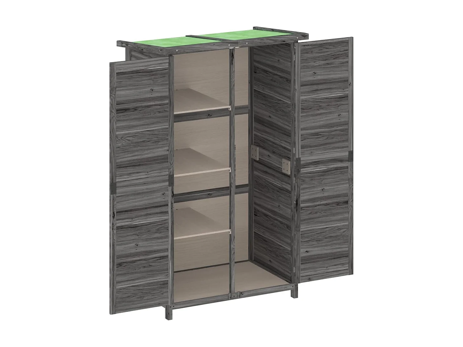 Abri à outils de jardin gris 83x57x140 cm bois massif pin