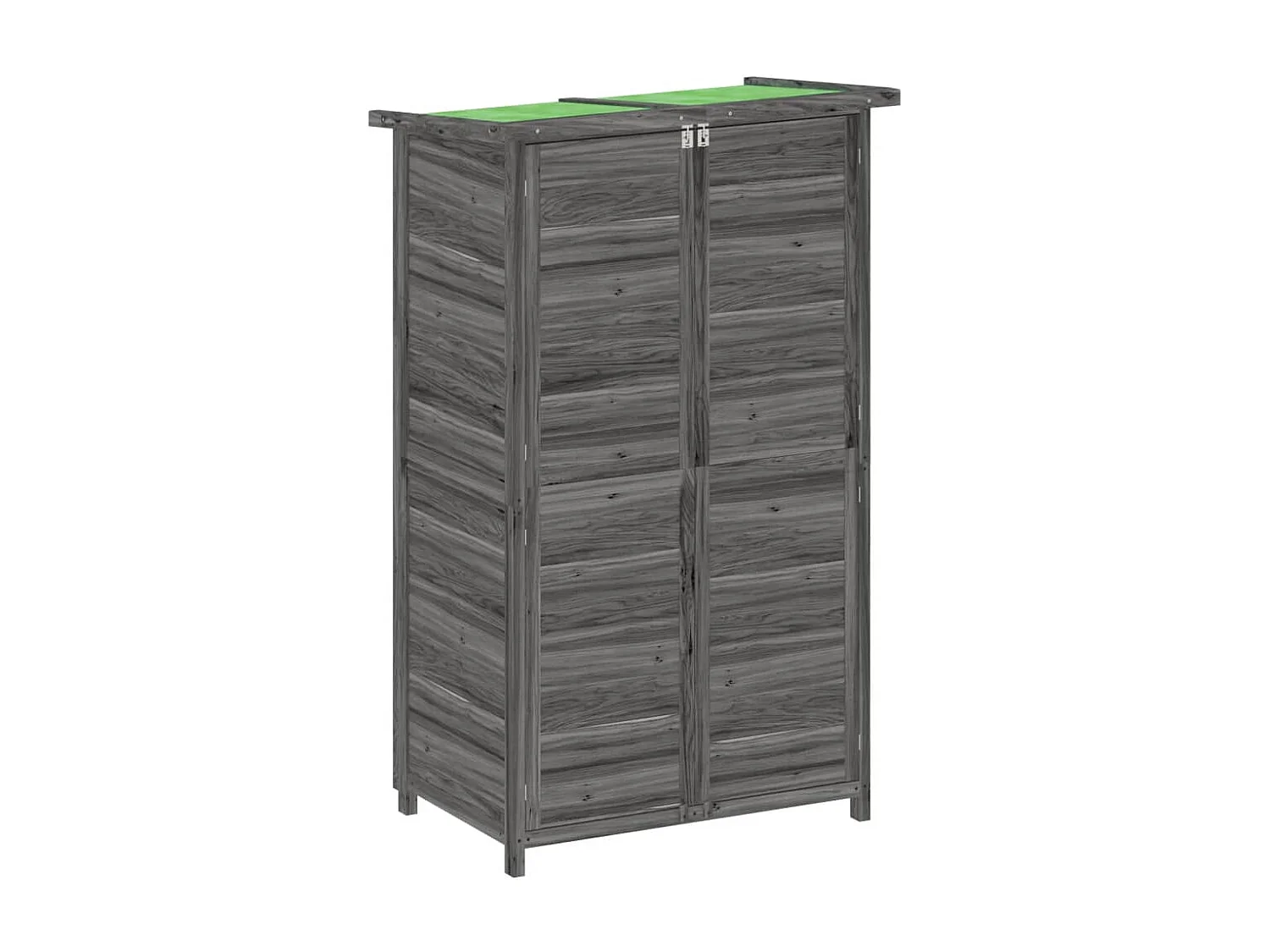 Abri à outils de jardin gris 83x57x140 cm bois massif pin