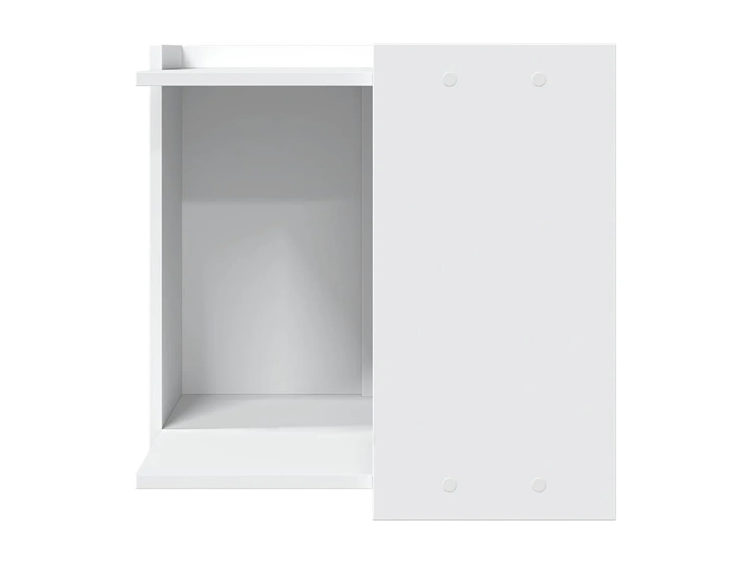 Mobiletto per lettiera per gatti in legno ingegnerizzato bianco