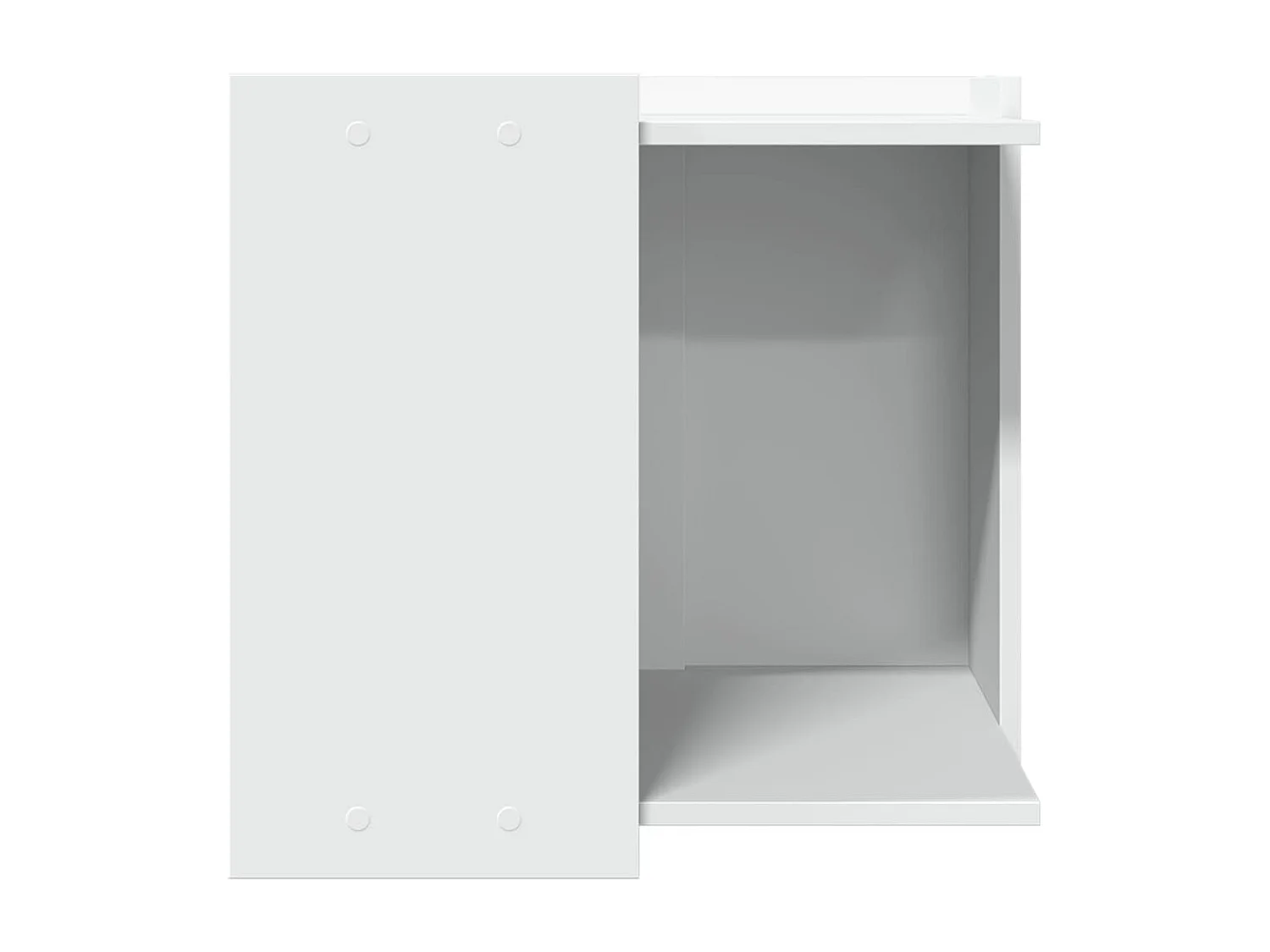 Mobiletto per lettiera per gatti in legno ingegnerizzato bianco