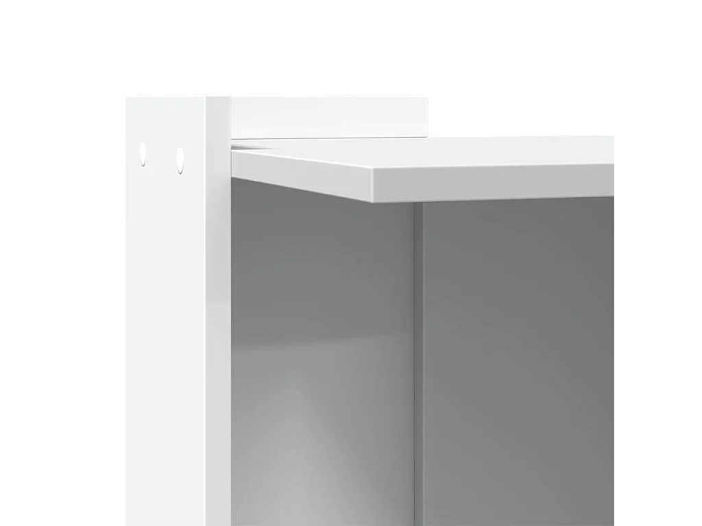 Mobiletto per lettiera per gatti in legno ingegnerizzato bianco