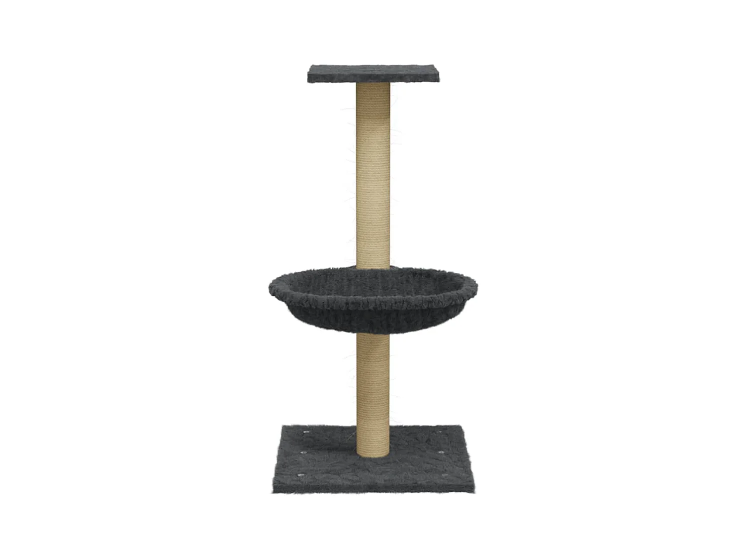 Arbre à chat avec griffoir en sisal Gris foncé 74 cm