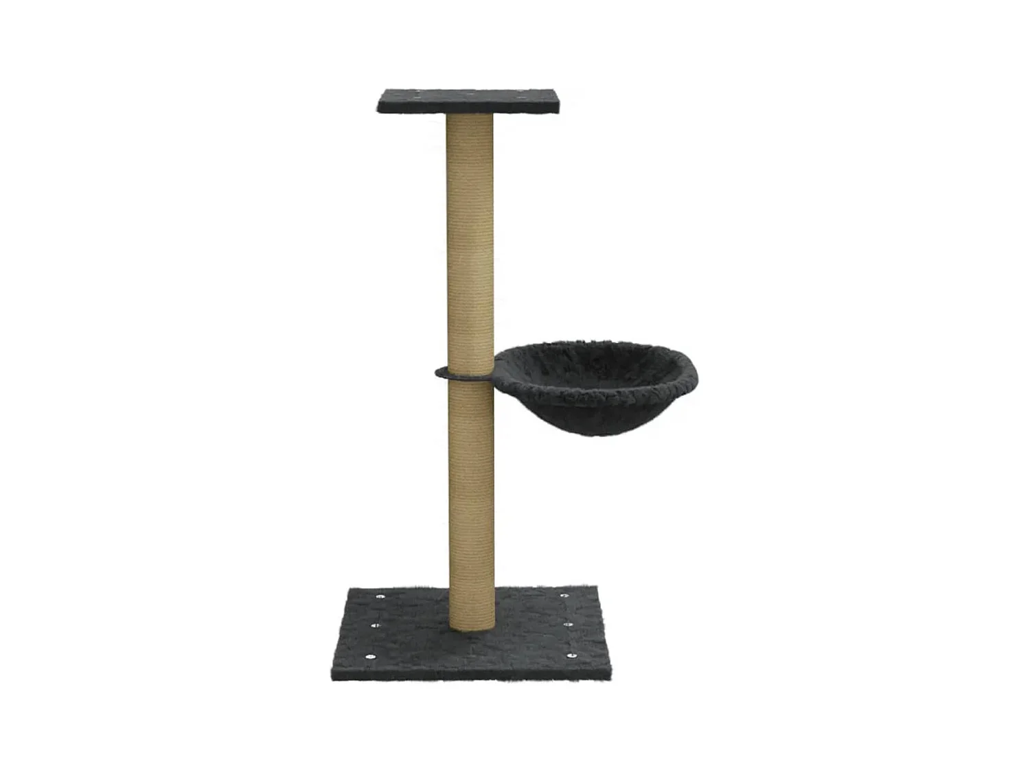 Arbre à chat avec griffoir en sisal Gris foncé 74 cm