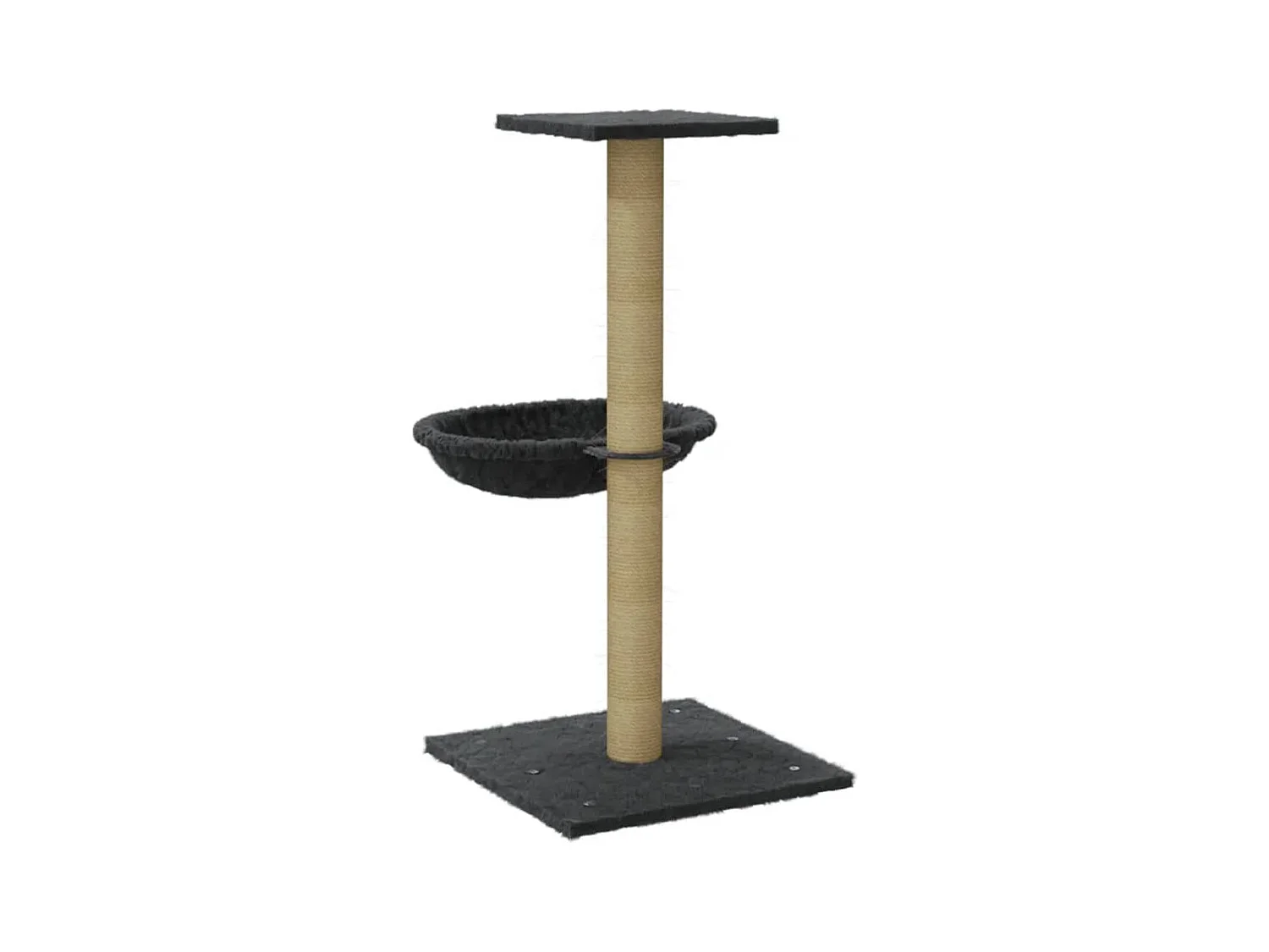 Arbre à chat avec griffoir en sisal Gris foncé 74 cm
