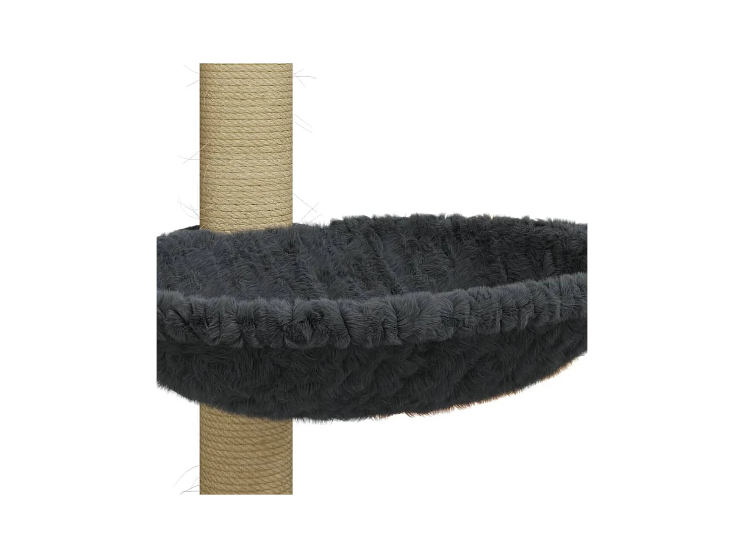 Arbre à chat avec griffoir en sisal Gris foncé 74 cm