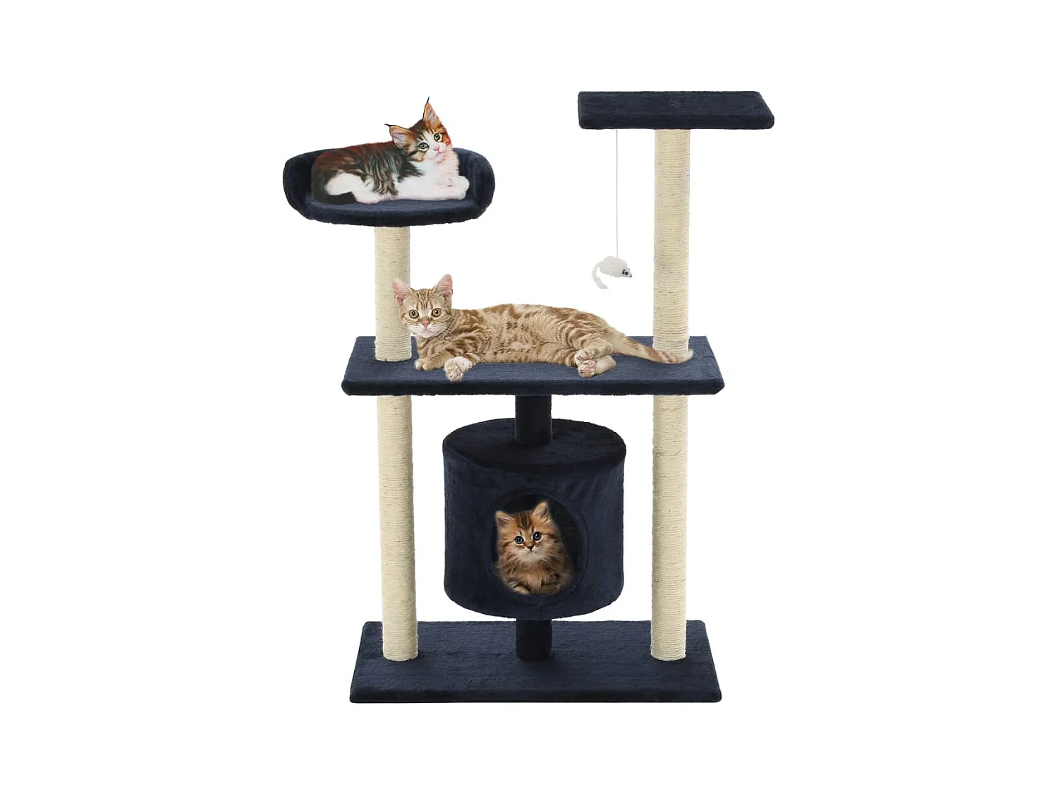Arbre à chat avec griffoirs en sisal 95 cm Bleu foncé
