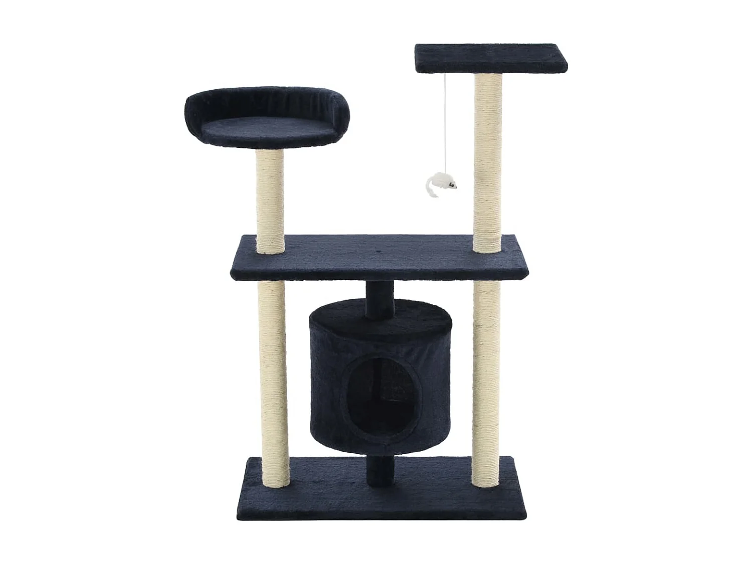 Arbre à chat avec griffoirs en sisal 95 cm Bleu foncé