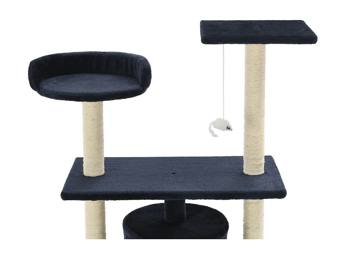Arbre à chat avec griffoirs en sisal 95 cm Bleu foncé