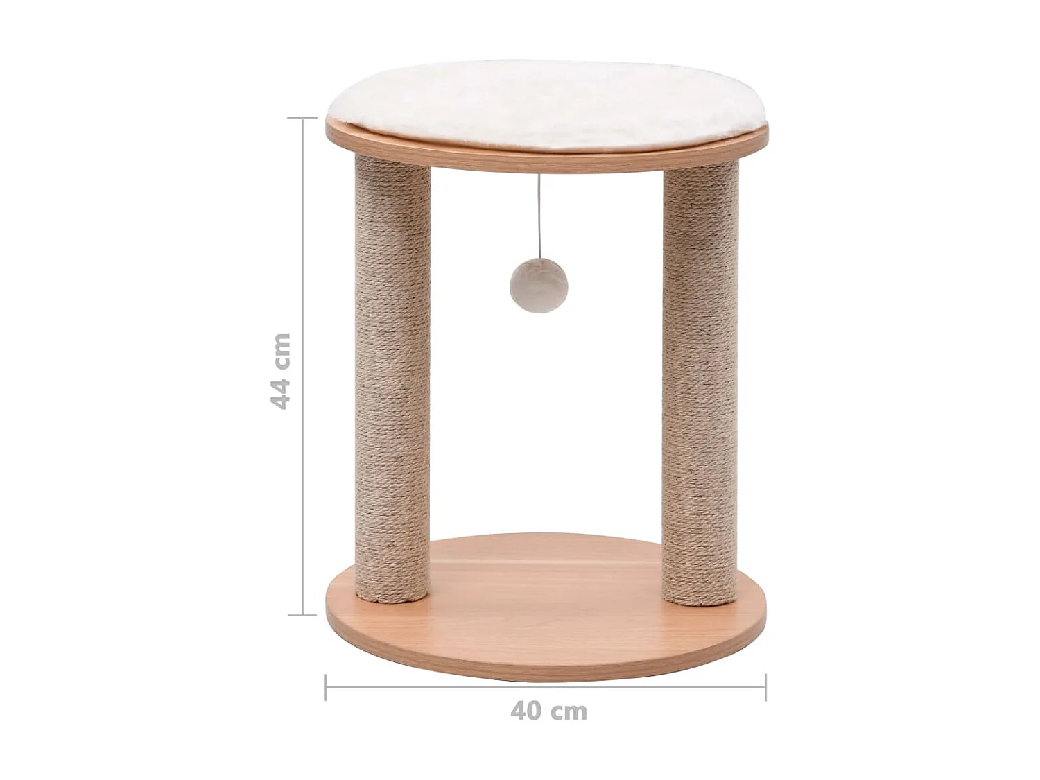 Kleiner Katzenbaum mit Kratzbäumen 44 cm