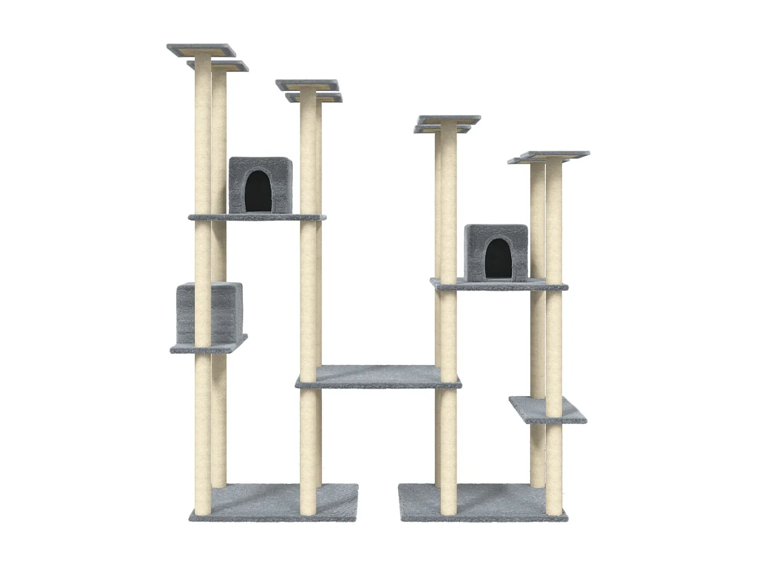 Arbre à chat avec griffoirs en sisal Gris clair 174 cm