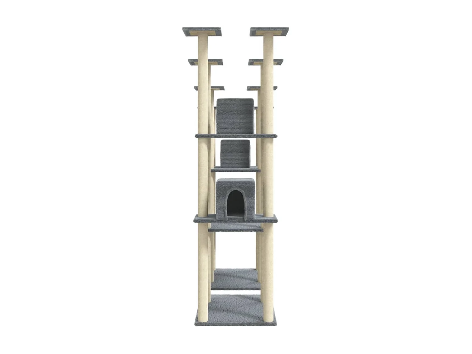 Arbre à chat avec griffoirs en sisal Gris clair 174 cm