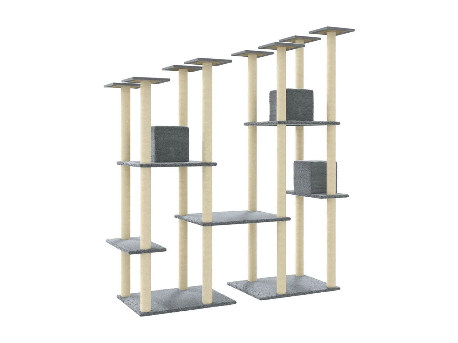 Arbre à chat avec griffoirs en sisal Gris clair 174 cm