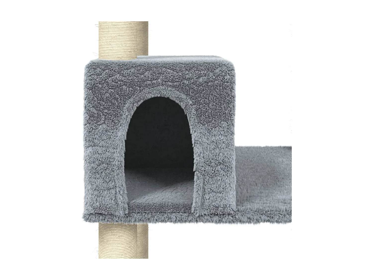 Árvore para gatos com arranhadores de sisal Cinza claro 141 cm