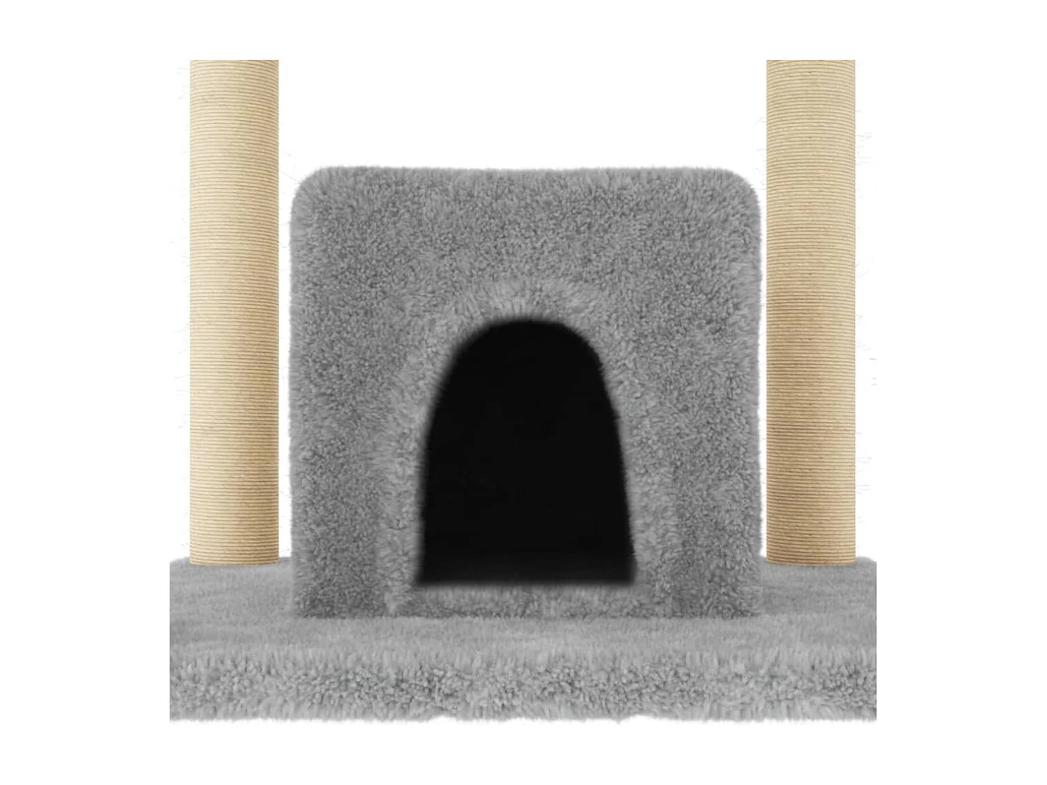 Árvore para gatos com arranhadores de sisal Cinza claro 154 cm