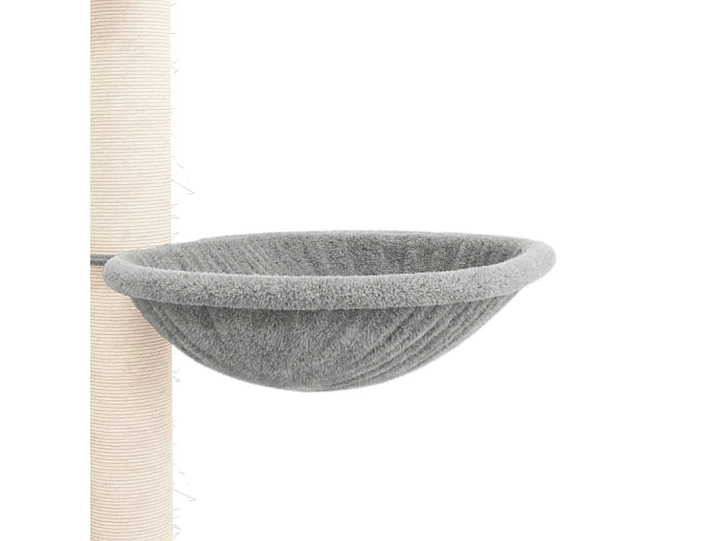Arbre à chat du sol au plafond Gris clair 258,5-284,5 cm