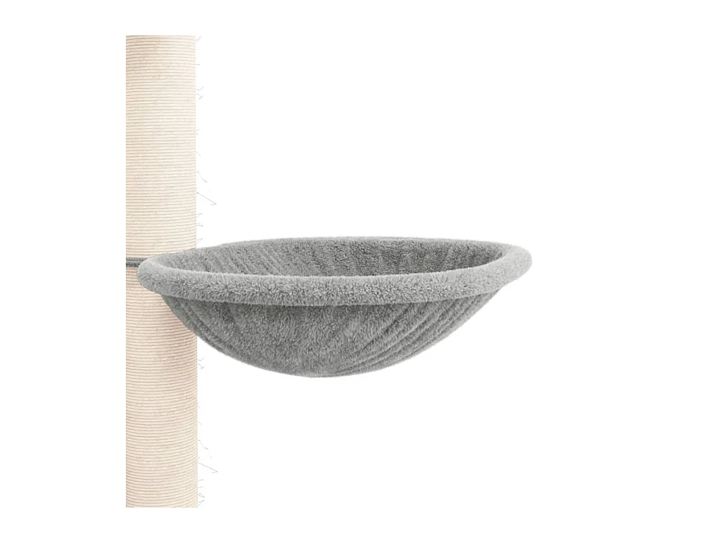Arbre à chat du sol au plafond Gris clair 258,5-284,5 cm