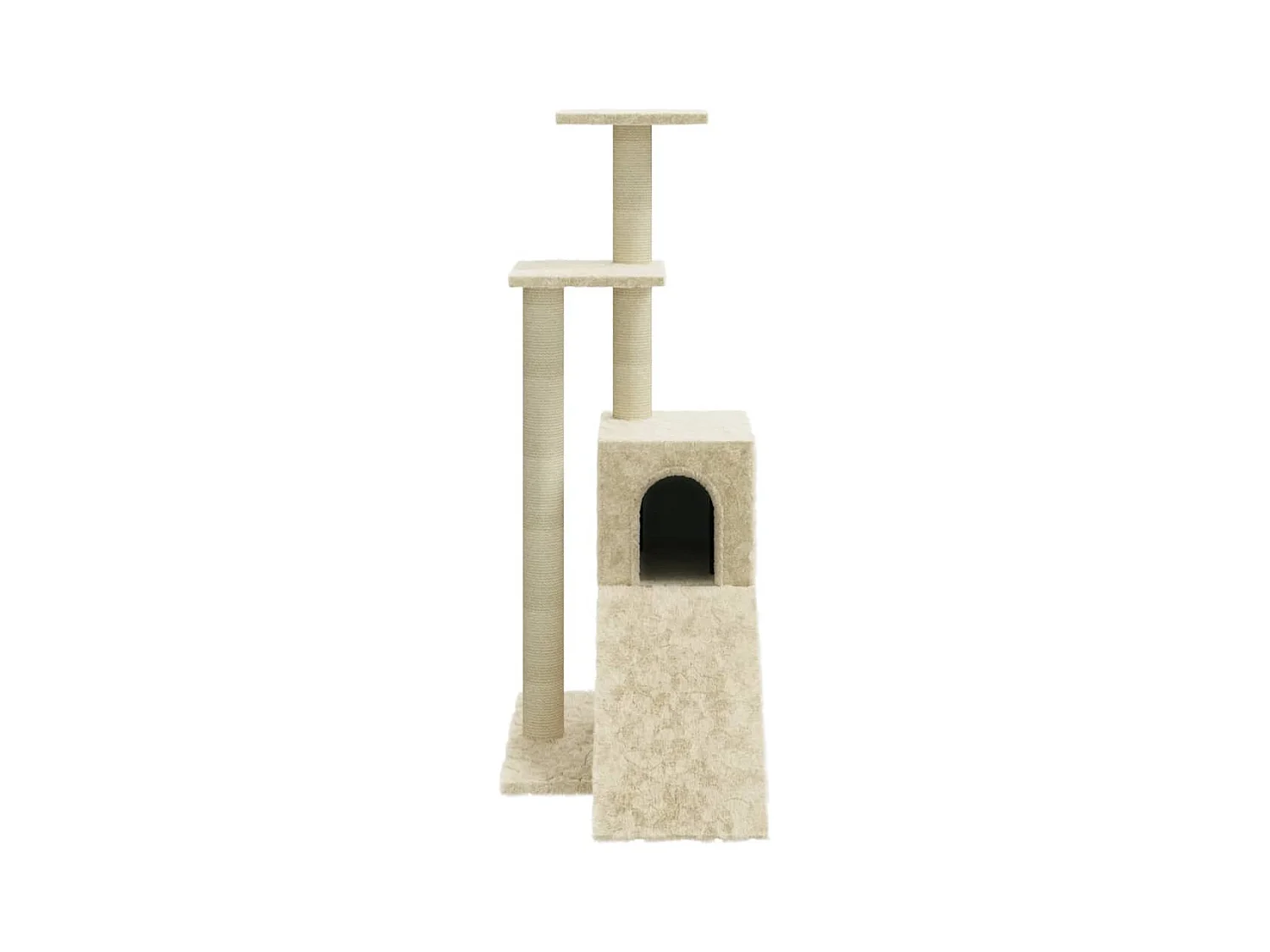 Arbre à chat avec griffoirs en sisal Crème 92 cm