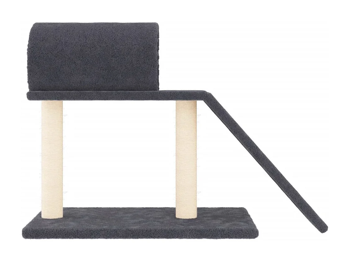 Kratzbaum mit Tunnel und Leiter dunkelgrau 55,5 cm