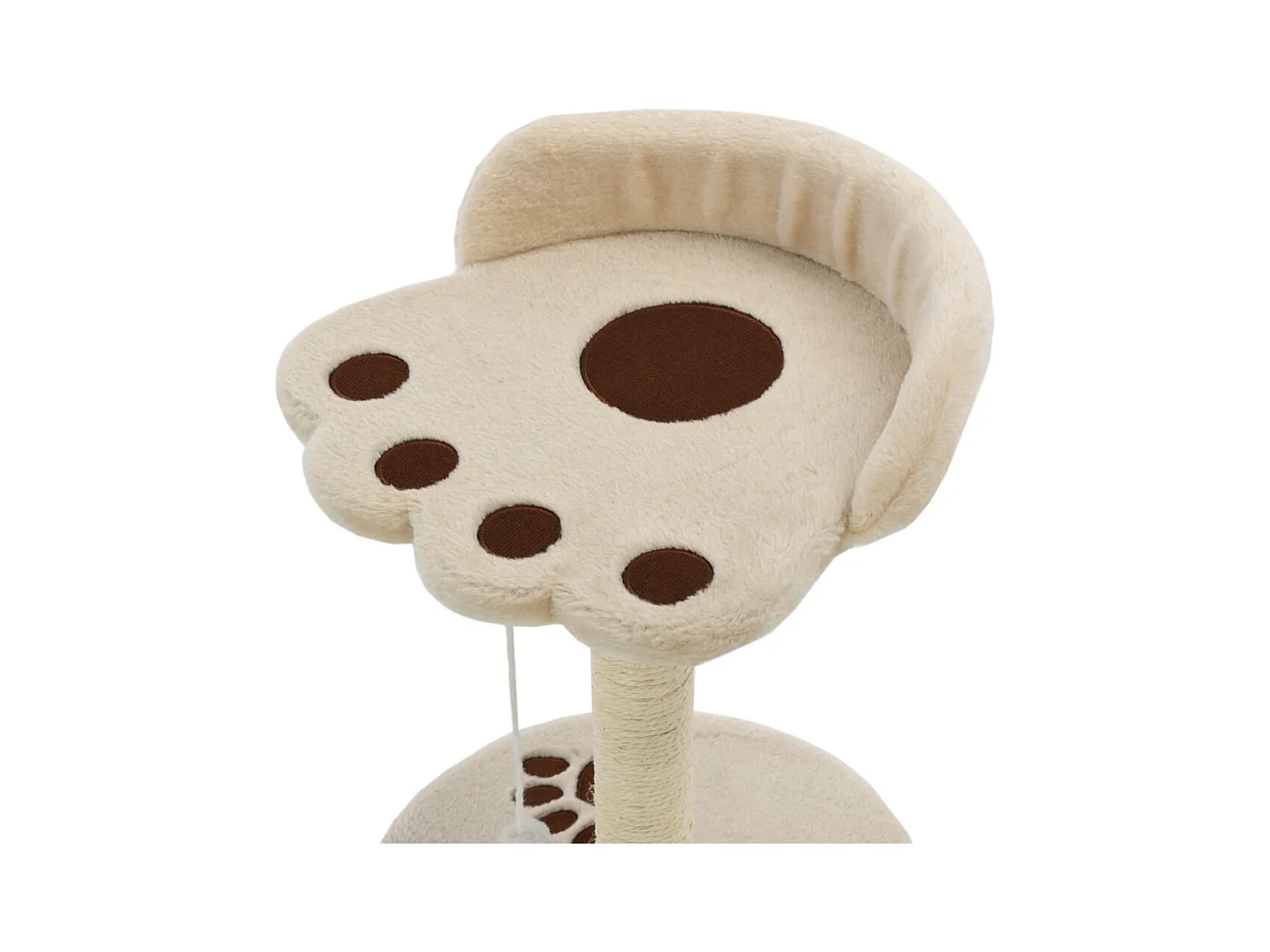 Arbre à chat avec griffoir en sisal 40 cm Beige et Marron