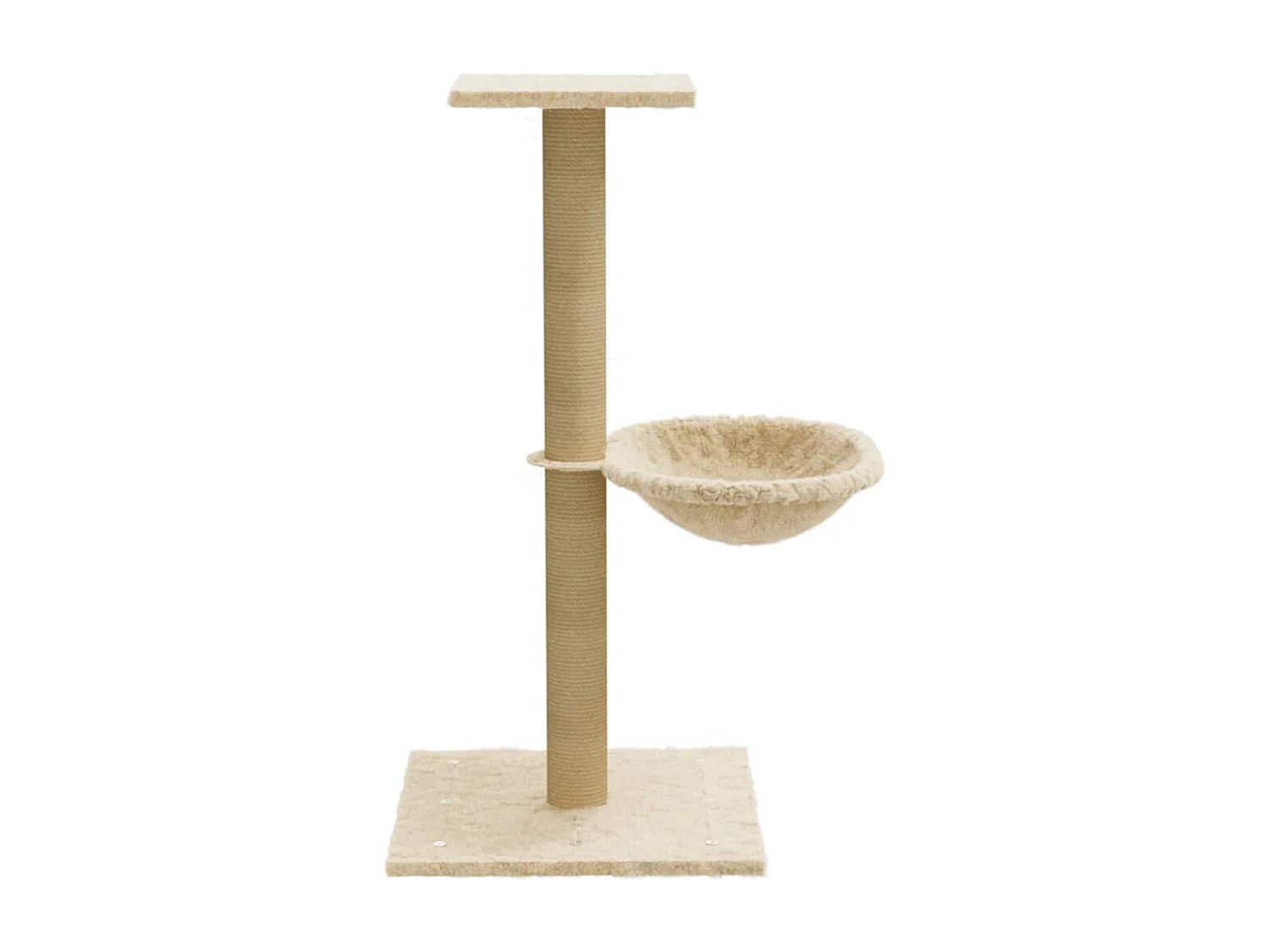 Árbol para gatos con rascador de sisal Crema 74 cm