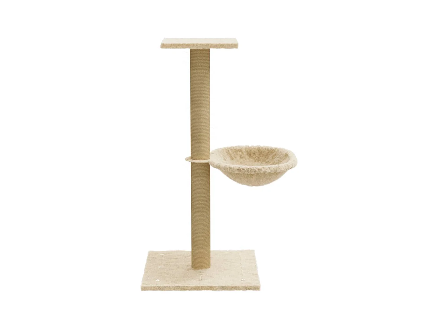 Arbre à chat avec griffoir en sisal Crème 74 cm