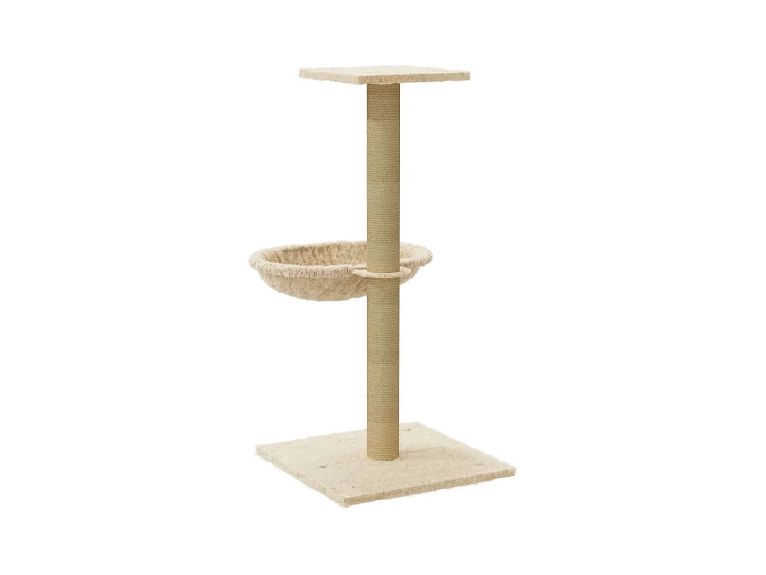 Arbre à chat avec griffoir en sisal Crème 74 cm