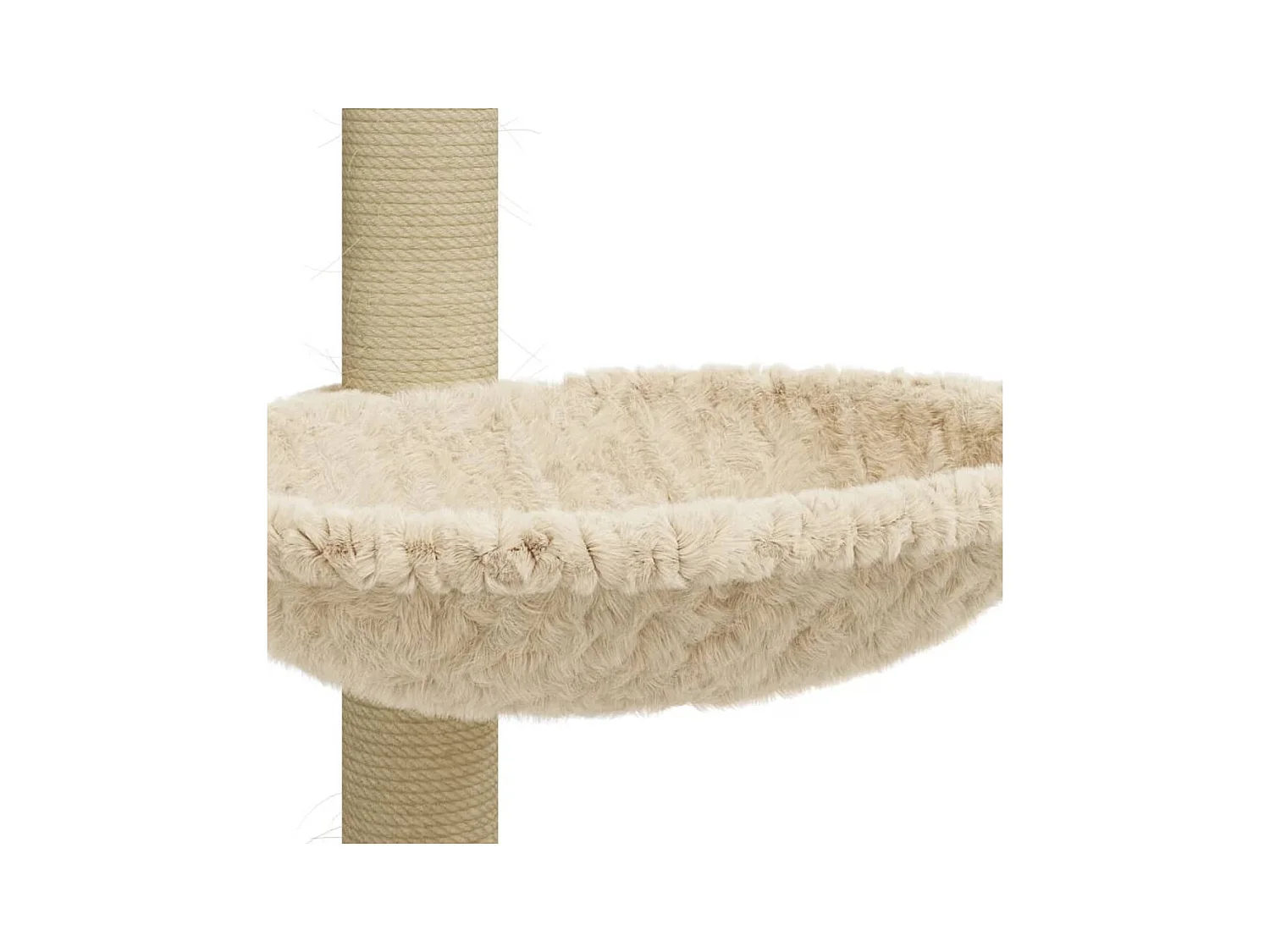 Arbre à chat avec griffoir en sisal Crème 74 cm