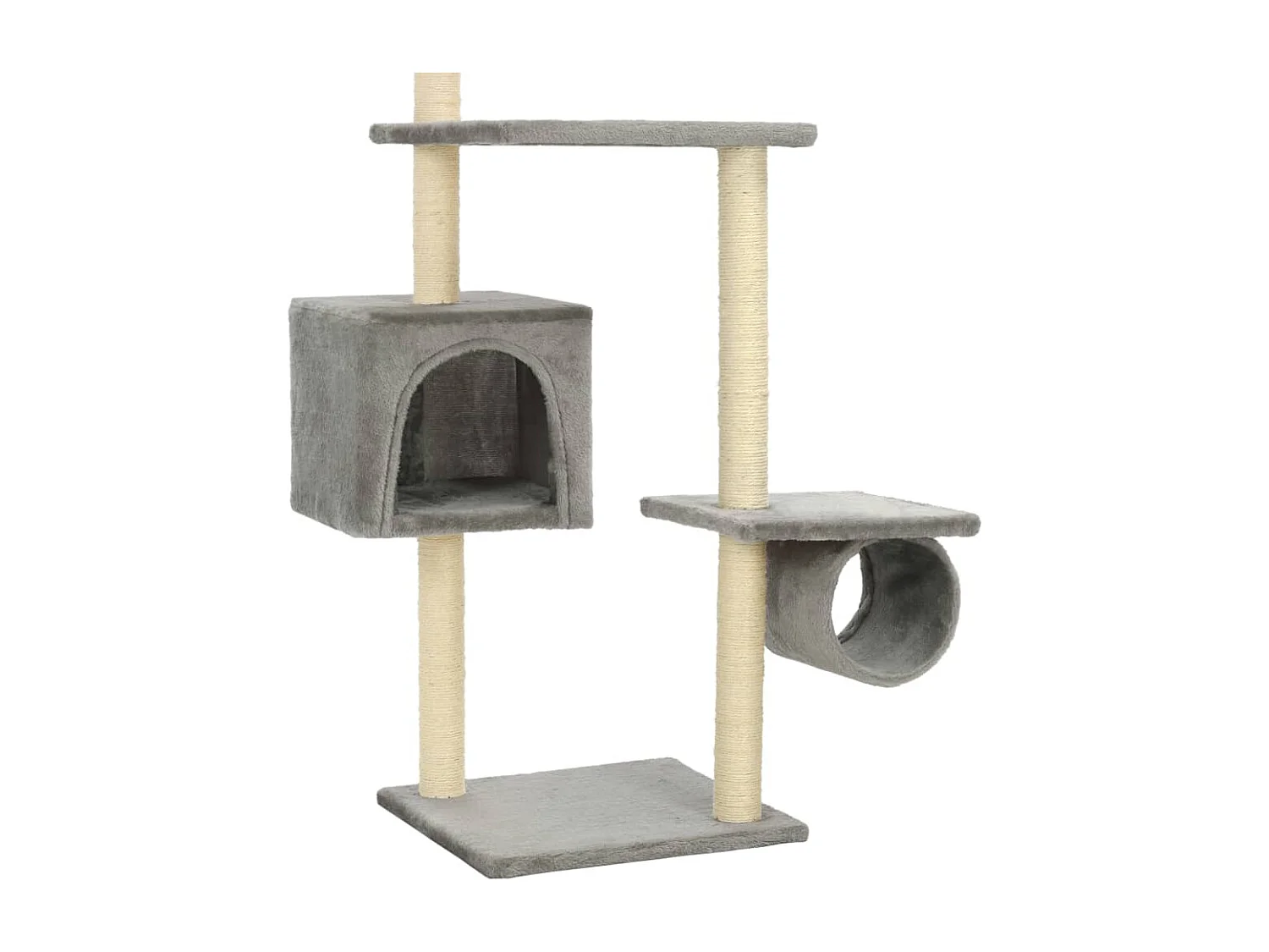 Arbre à chat avec griffoirs en sisal 260 cm Gris
