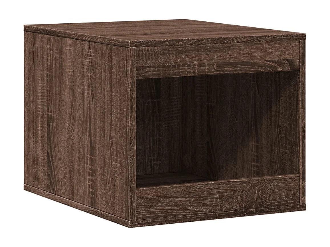 Meuble de bac à litière pour chat chêne marron bois ingénierie