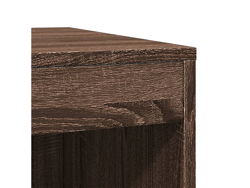 Meuble de bac à litière pour chat chêne marron bois ingénierie